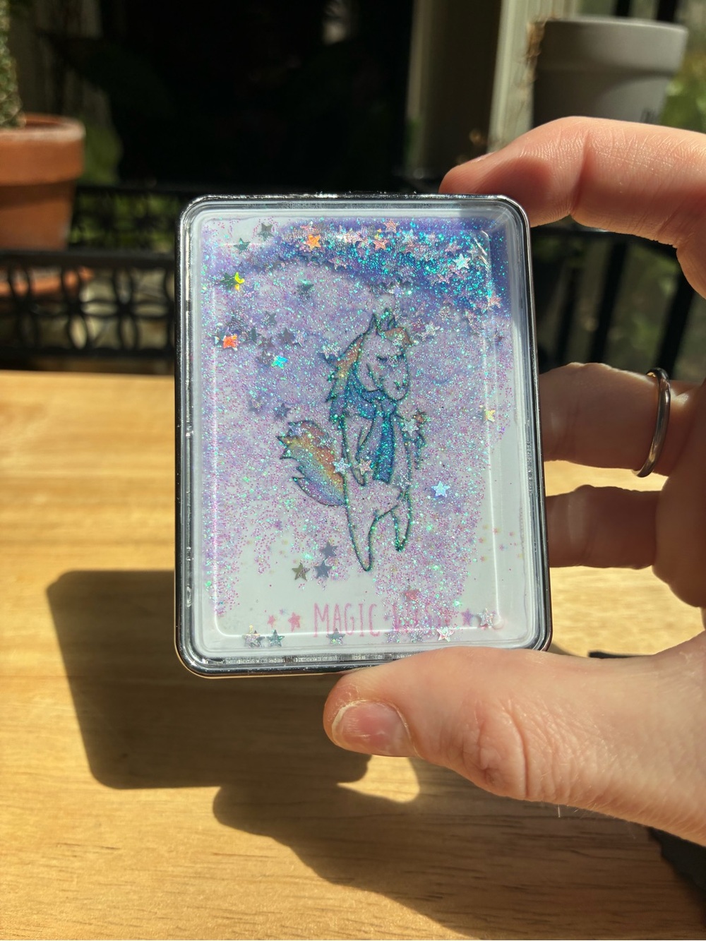 Magical Unicorn Glitter Liquid Compact Mirror 🦄✨ - Picture 9 of 11